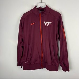 Nike Dri Fit University of Virginia Tech VT Hokies Track Jacket Size Medium